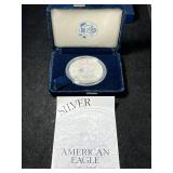 2002 PROOF AMERICAN SILVER EAGLE IN ORIGINAL MINT BOX