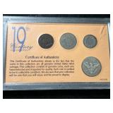 19TH CENTURY 4 COIN COLLECTION