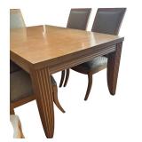 DR - Beautiful Blond Wood Dining Table Set with 8 Chairs