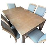 DR - Beautiful Blond Wood Dining Table Set with 8 Chairs