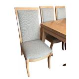 DR - Beautiful Blond Wood Dining Table Set with 8 Chairs