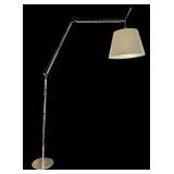 SR - Amazing Adjustable Chrome Floor Lamp with Drum Shade
