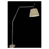 SR - Amazing Adjustable Chrome Floor Lamp with Drum Shade