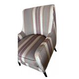 LR - Pair of Room & Board Quinn Armchairs - Striped Upholstery