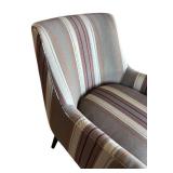 LR - Pair of Room & Board Quinn Armchairs - Striped Upholstery