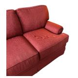 LR - Stylish King Hickory Upholstered Sofa