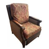 O - Hooker Furniture Recliner Chair - Damask Pattern Upholstery