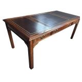 O - Executive Chippendale Style Leather Top Desk by Sligh