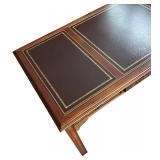 O - Executive Chippendale Style Leather Top Desk by Sligh