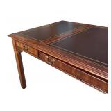 O - Executive Chippendale Style Leather Top Desk by Sligh