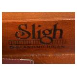 O - Executive Chippendale Style Leather Top Desk by Sligh