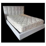MB - Queen Upholstered Bed with Tufted Headboard