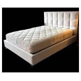 MB - Queen Upholstered Bed with Tufted Headboard