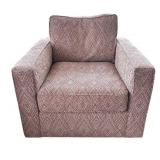 SR - Pair of Room & Board Lounge Chairs with Geometric Pattern