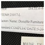 E - Sophisticated Ottoman with Crossed X-Frame Wood Base