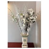 DR - Fitz & Floyd Classics Gregorian Vase with Faux Florals