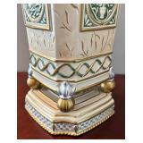 DR - Fitz & Floyd Classics Gregorian Vase with Faux Florals