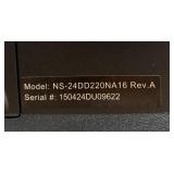 O - Insignia 23" TV Model: NS-24DD220NA16
