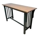 MR - Arts and Crafts Style Console Table with Protective Glass Top