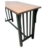 MR - Arts and Crafts Style Console Table with Protective Glass Top