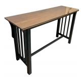 MR - Arts and Crafts Style Console Table with Protective Glass Top