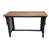 MR - Arts and Crafts Style Console Table with Protective Glass Top