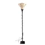 SR - Lovely Floral Floor Lamp with Embroidered Shade