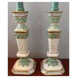 DR - Pair of Fitz & Floyd Classics Gregorian Candleholders