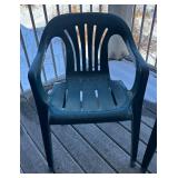 P - Pair of Resin Patio Chairs