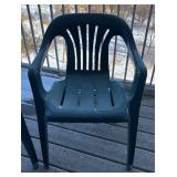 P - Pair of Resin Patio Chairs
