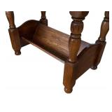 LR - Vintage Hammary Accent Table  with Protective Glass Top