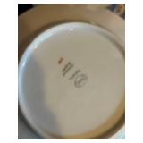 K - Vintage English Teacups & Saucers Sets - Floral Borders with Gilt