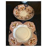K - Vintage English Teacups & Saucers Sets - Floral Borders with Gilt