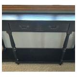 LL - Black Console Table With 3 Drawers -