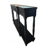 LL - Black Console Table With 3 Drawers -