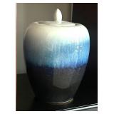 LL - Ceramic Vase with Lid - Blue Gradient Glaze