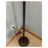 LL - 70-Inch Floor Lamp with Frosted Glass Shade - Black Torchiere Style