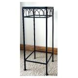 LL - Mosaic Tile Top Metal Plant Stand 23 Inches Tall - Decorative Side Table