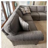 LL - King Hickory Grey Sectional Sofa