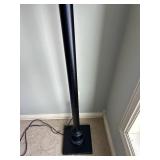 LL - Floor Lamp 58-In Tall - Beige Fabric Shade, Black Base