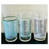 LL - Horse Glasses 5"H - Lot of 9 Derby Style Drinking Glasses