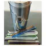 LL - Horse Glasses 5"H - Lot of 9 Derby Style Drinking Glasses