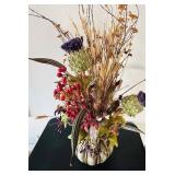 LL - Autumn Dried Floral Arrangement in Pumpkin Vase