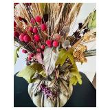 LL - Autumn Dried Floral Arrangement in Pumpkin Vase