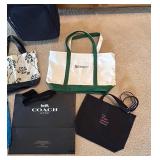 LL - Jaguar Navy Rolling Suitcase & Assorted Bags (Lot of 7)