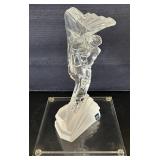 LL - Cristal Sèvres France Crystal Golfer Statue