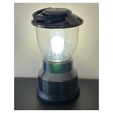 LL - GE Lantern - 13-Inch Tall Glass Lantern with Black Chrome Base