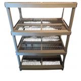 LL - 5-Tier Plastic Shelving Unit 76 x 36 x 18 in Gray