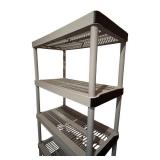 LL - 5-Tier Plastic Shelving Unit 76 x 36 x 18 in Gray