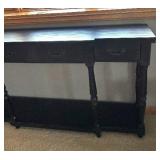 LL - Black Console Table With 3 Drawers -